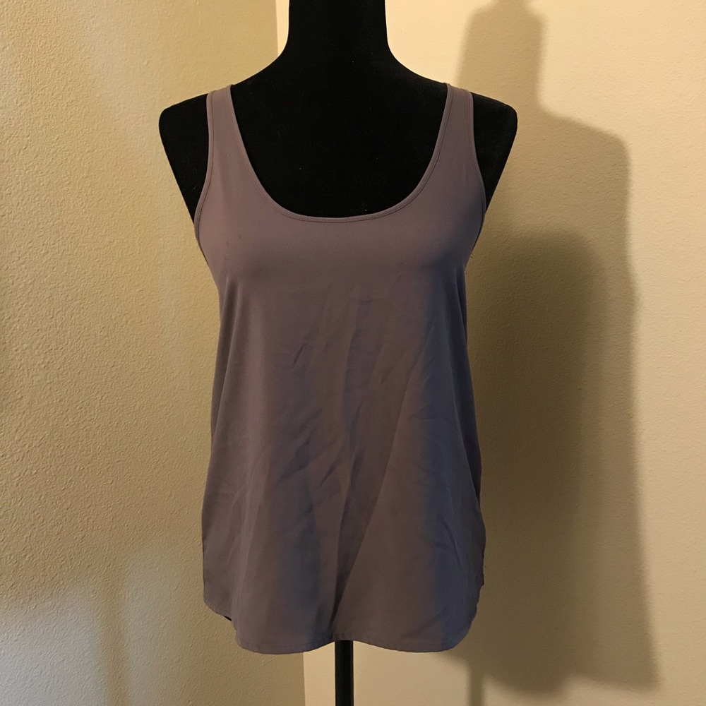 Purple Chiffon Tank Top